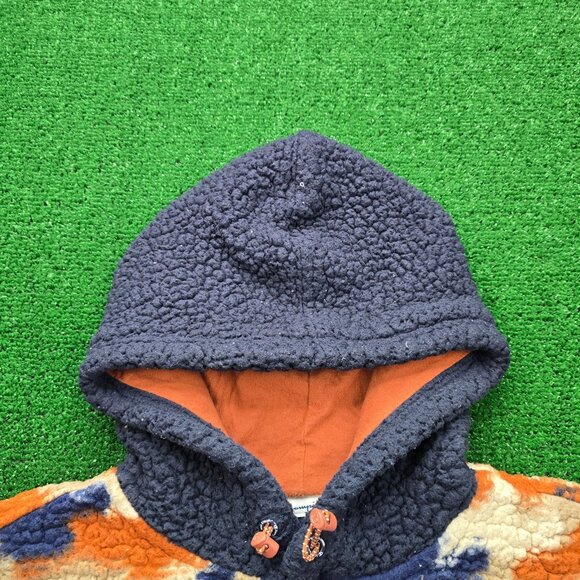 Champion Hoodie Mens Medium Brown Blue Sherpa Camo Fleece Pullover Sweatshirt - Picture 5 of 12